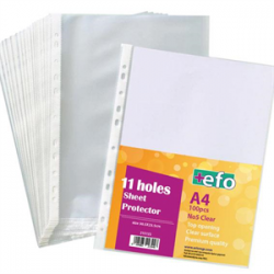 Ζελατίνες με Τρύπες +Efo Α4 Νο5 Clear 100τεμ